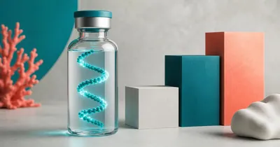 Longevity Peptides Ranked by Evidence: Hype vs. Real Science Glass vial holding a glowing peptide helix beside rising ranked blocks