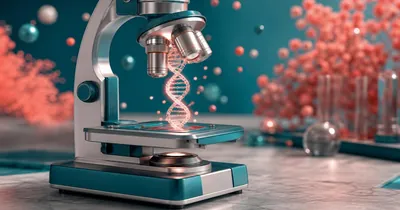 The Science of Longevity: What the Research Actually Says Laboratory microscope projecting a luminous DNA double helix