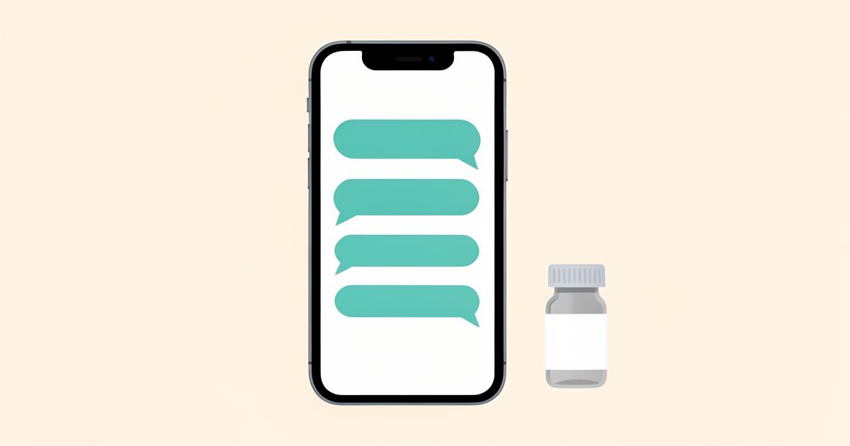 Simple Peptide on Reddit: How to Read the Threads Phone showing blank discussion bubbles next to an unlabelled peptide vial