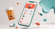 10 Best Apps for Managing Prescriptions (and Supplement Stacks) in 2026 Phone showing a medication checklist beside a pill bottle and loose capsules