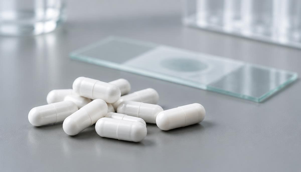 DoseRoutine Ezetimibe Ezetimibe tablets photographed on a matte clinical surface