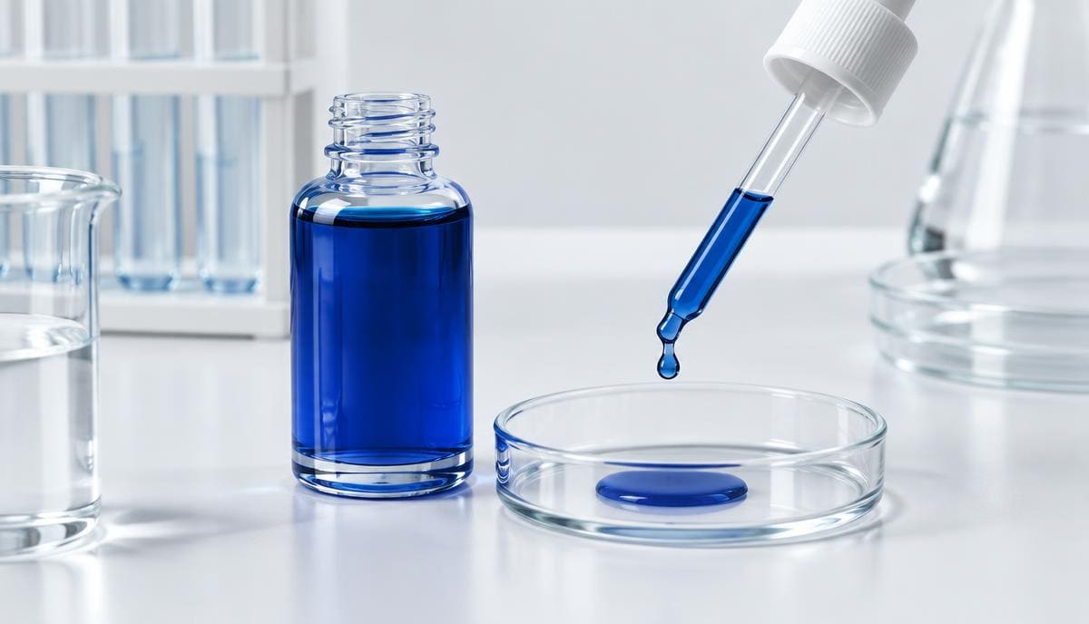DoseRoutine Methylene Blue Deep blue solution in a small glass vial with a dropper