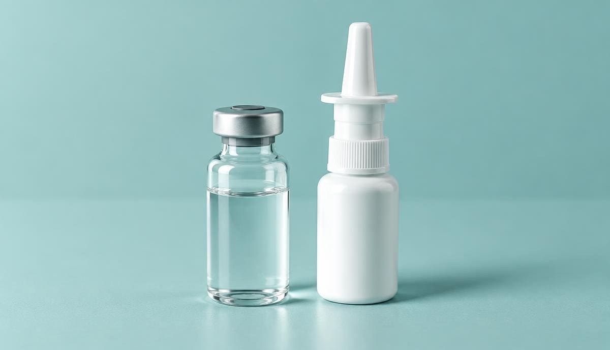 DoseRoutine VIP Sterile research vial of clear solution on a pale clinical tray